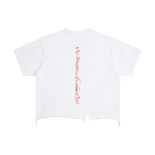 Vintage Wash Boxy Distressed Hem T-Shirt