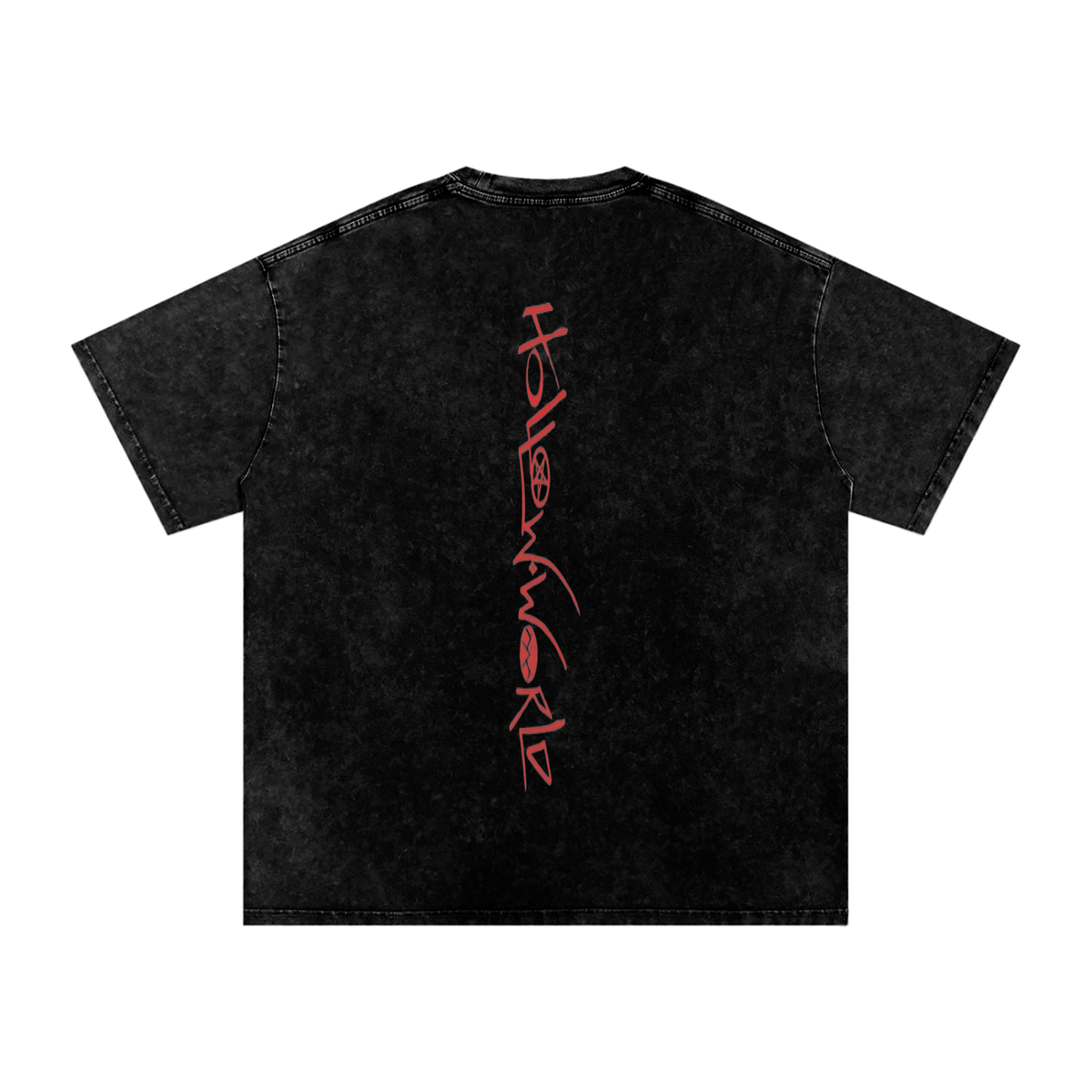 Hollow World Celestial Snake Snow Washed Oversized Cotton T-Shirt