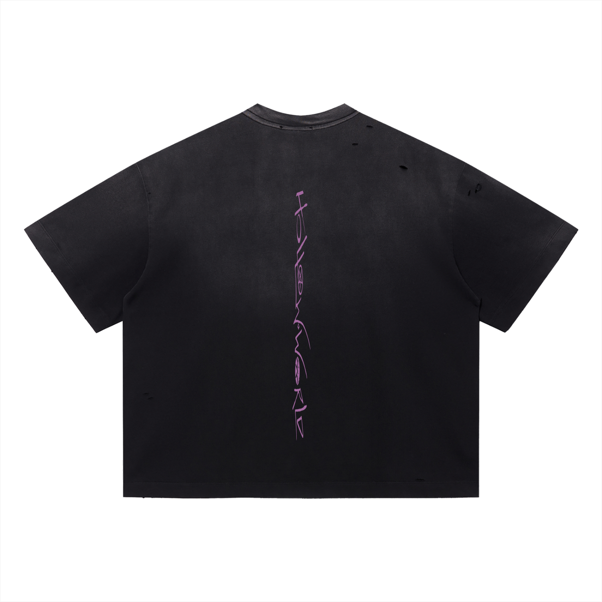 Hollow World Equinox Vintage Washed Distressed Boxy Oversized T-Shirt