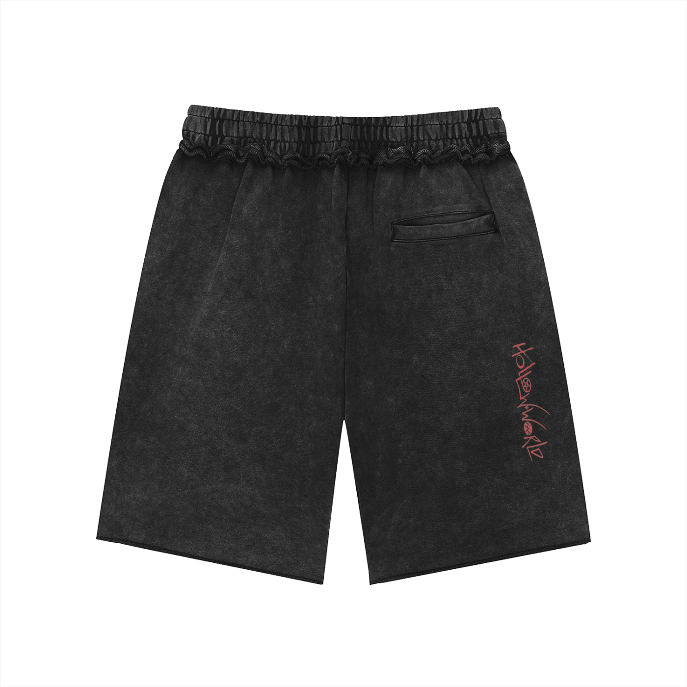 Unisex Mineral Wash Raw Edge Shorts