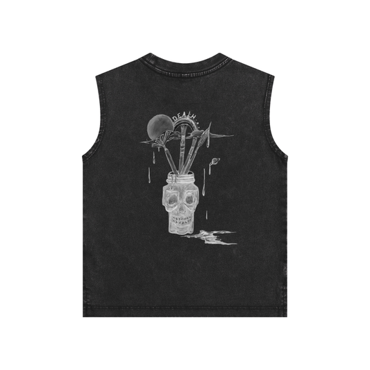 Hollow World Death Card Snow Washed Kids' Tank Top