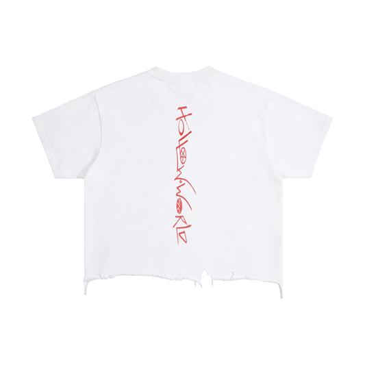 Vintage Wash Boxy Distressed Hem T-Shirt