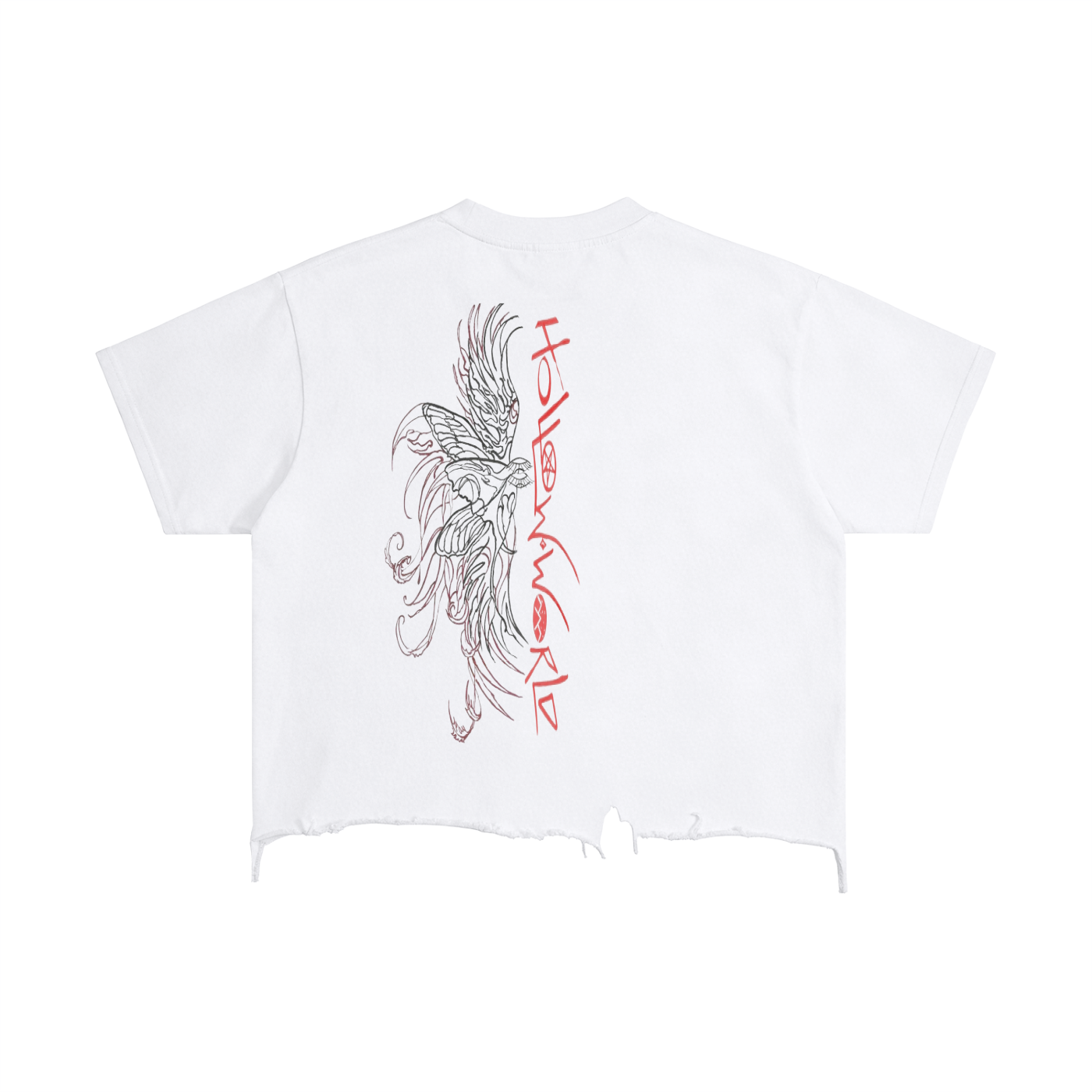 Vintage Wash Boxy Distressed Hem T-Shirt