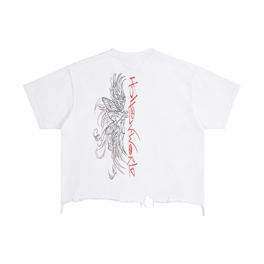 Vintage Wash Boxy Distressed Hem T-Shirt