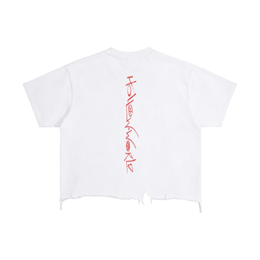 Vintage Wash Boxy Distressed Hem T-Shirt