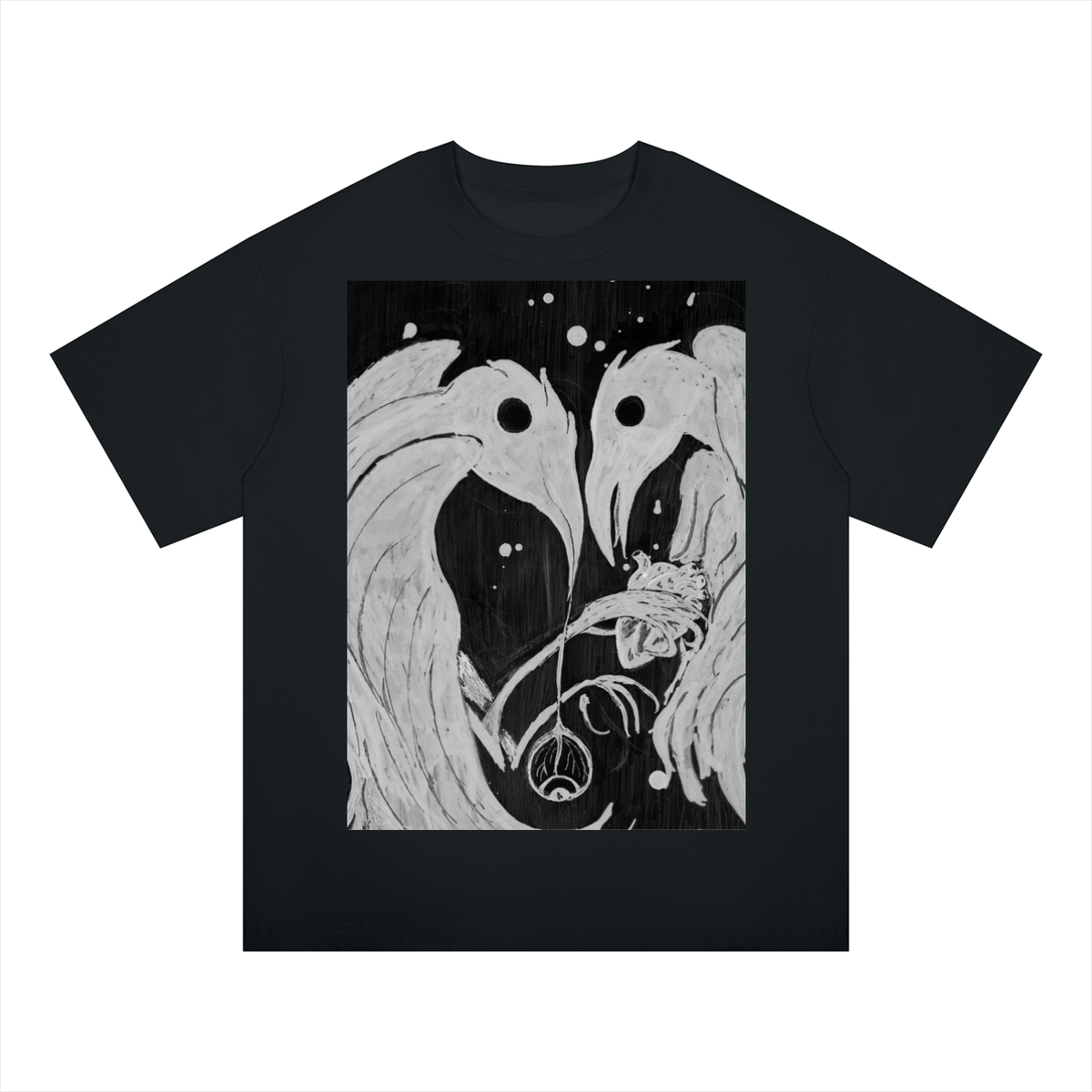 Hollow World Gifts For Crows Unisex Oversized Drop Shoulder T-Shirt
