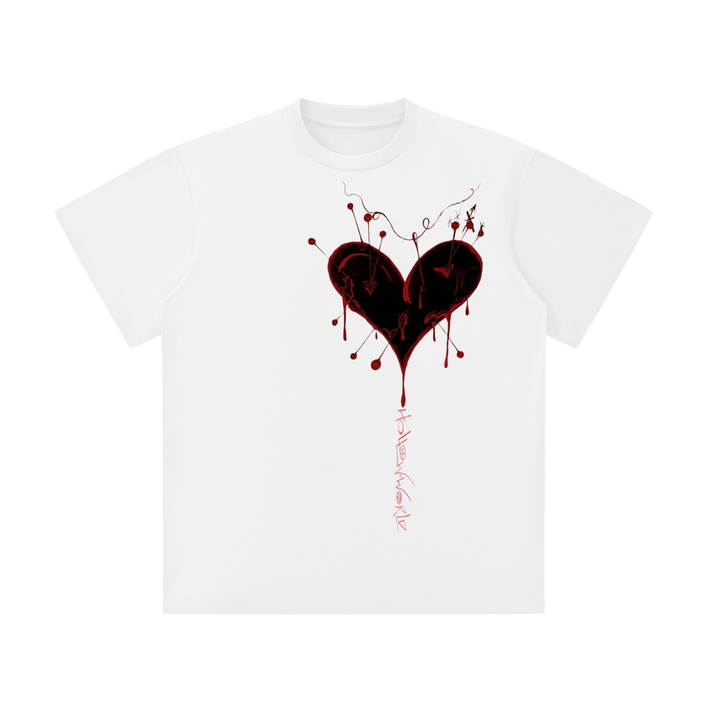 Hollow World Voodoo Heart Unisex Lightweight Oversized T-Shirt