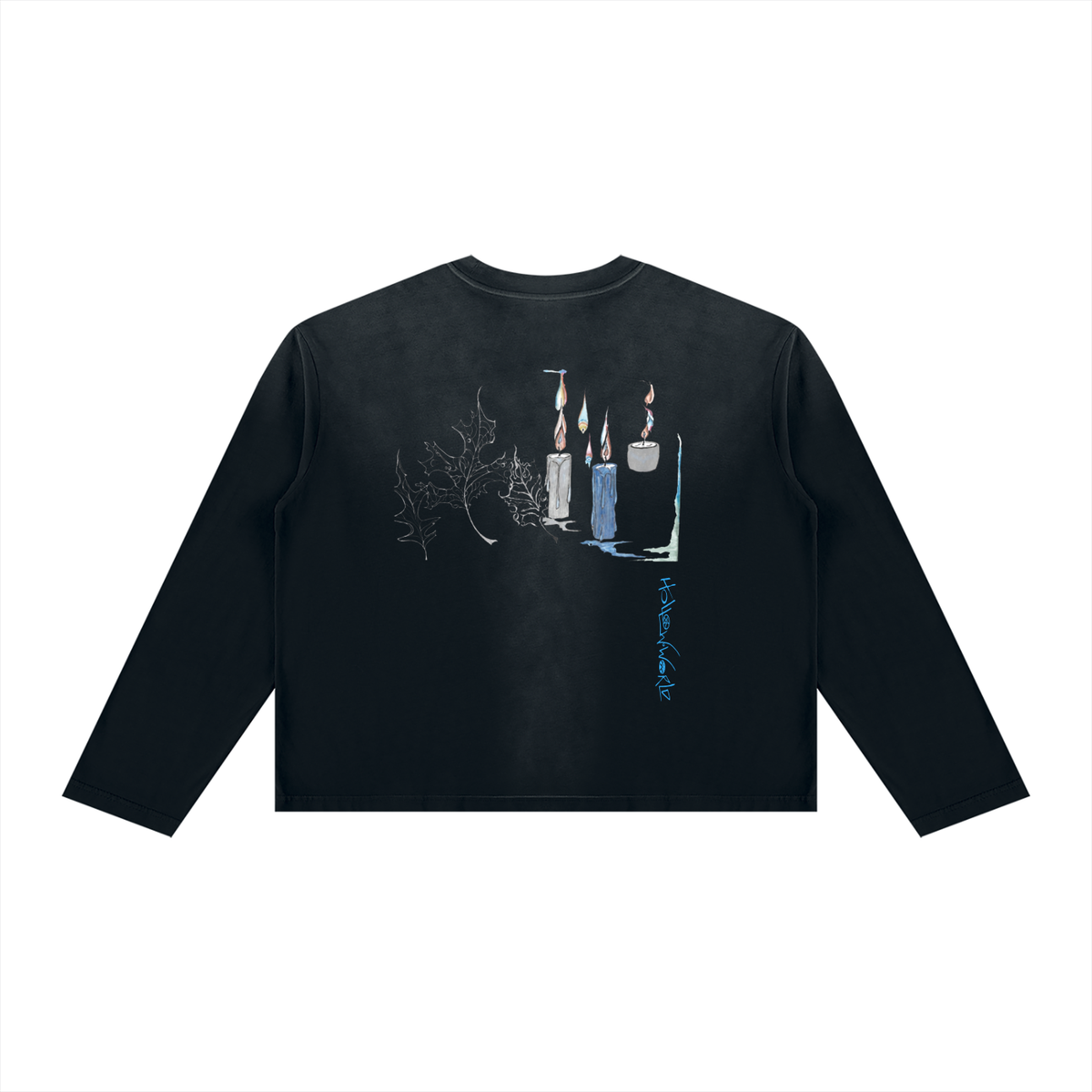 Hollow World Pyromancy Unisex Sunfade Boxy Long Sleeve T-Shirt