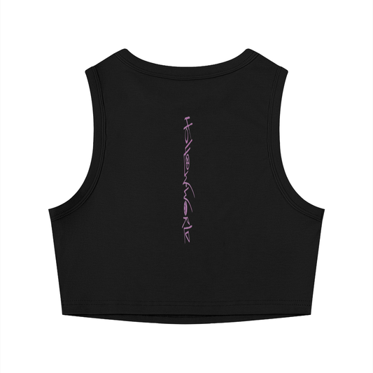 Hollow World Alchemical Cross Women's Tight Crewneck Crop Tank Top