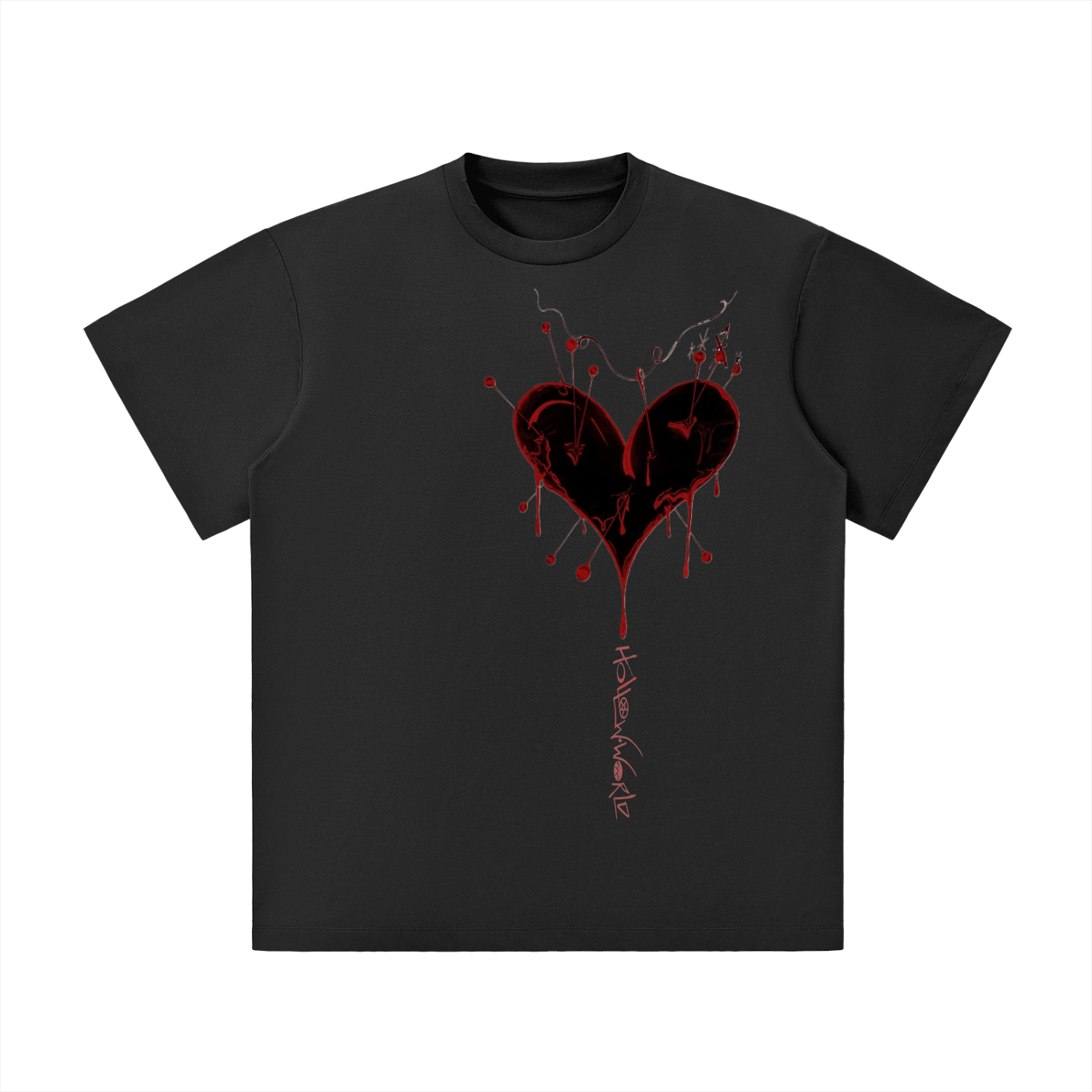 Hollow World Voodoo Heart Unisex Lightweight Oversized T-Shirt