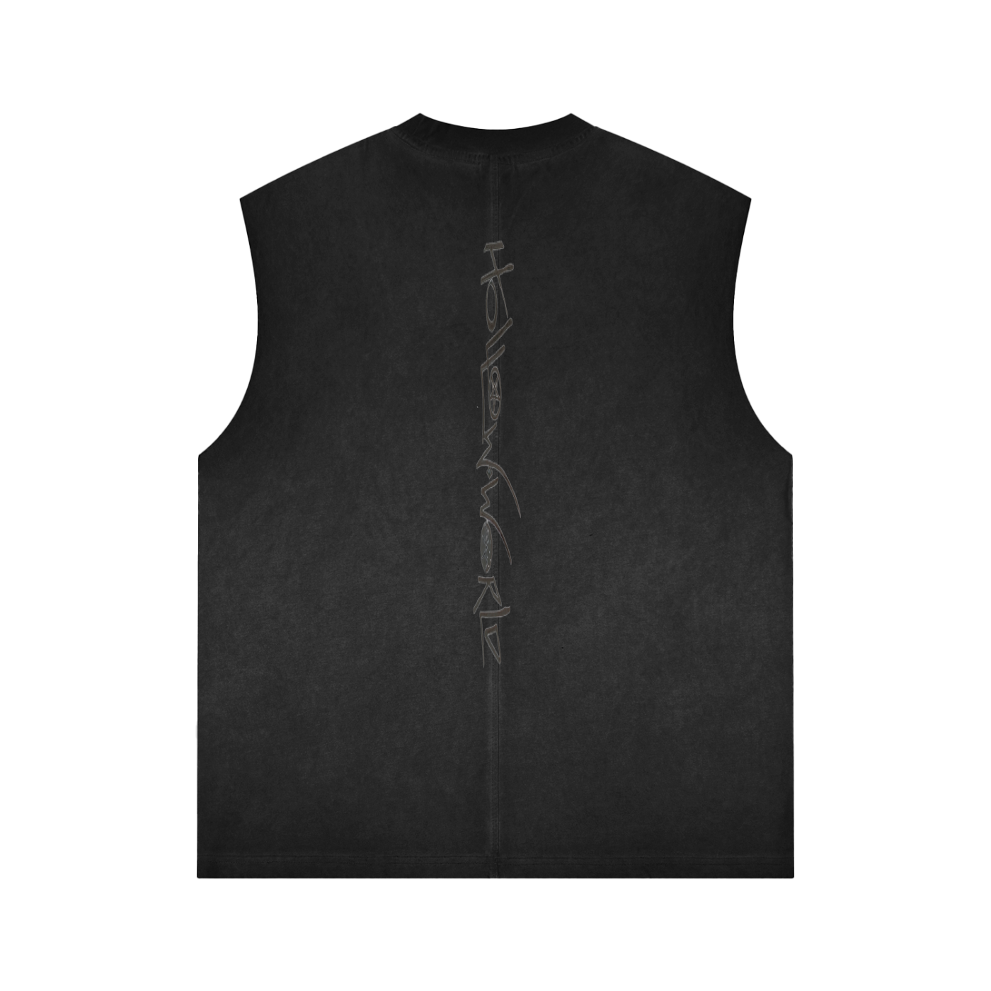 Hollow World Moth Heart Reverse Washed Tank Top Men's Fit