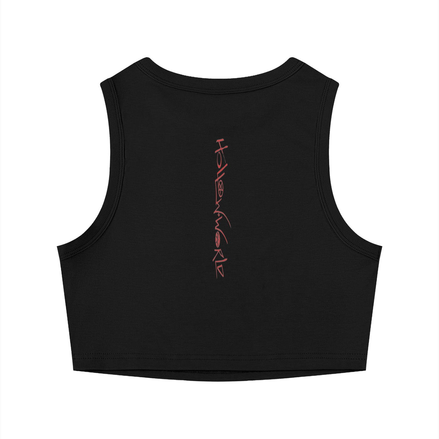 Hollow World Voodoo Heart Women's Tight Crewneck Crop Tank Top