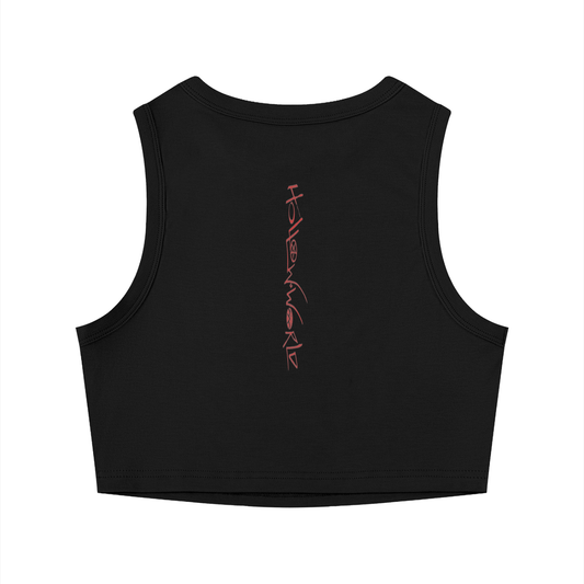 Hollow World Voodoo Heart Women's Tight Crewneck Crop Tank Top