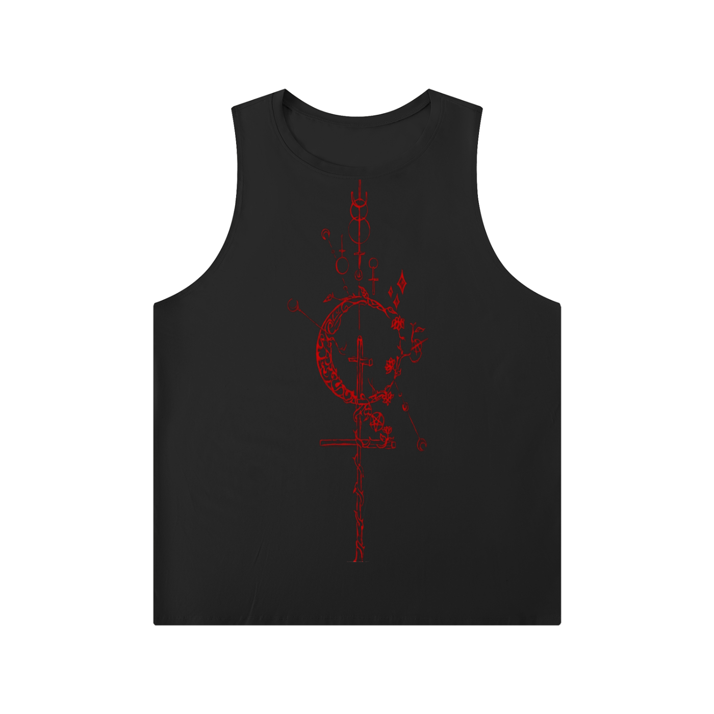 Men's Solid Color Crewneck Tank Top