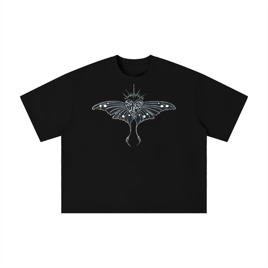 Hollow World Moth Heart Unisex Boxy Oversized T-Shirt
