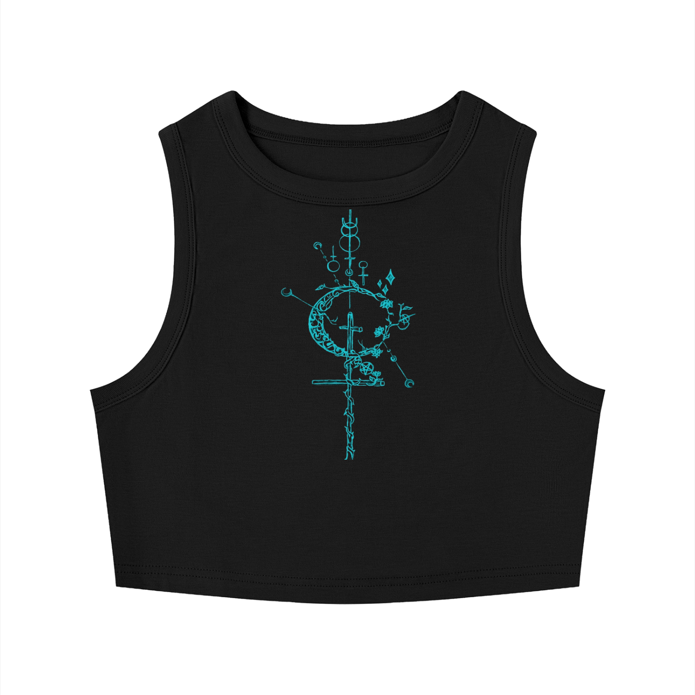 Women's Tight Crewneck Crop Tank Top