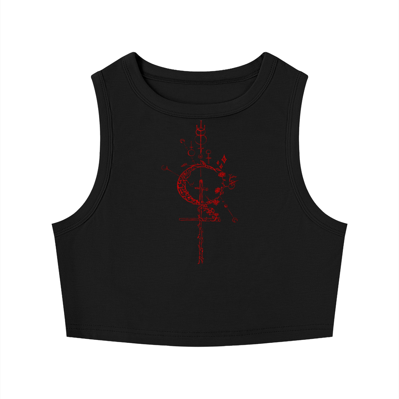 Women's Tight Crewneck Crop Tank Top