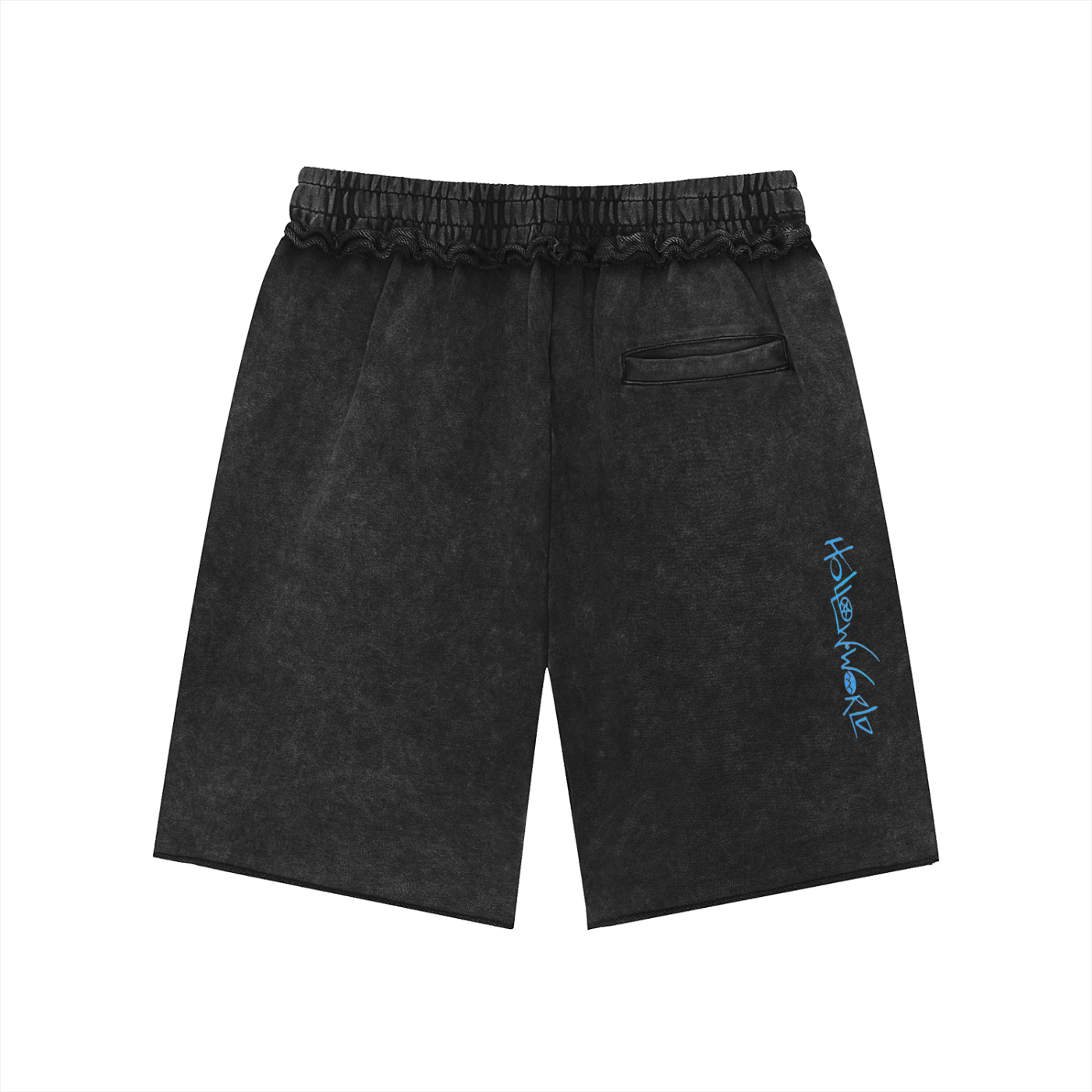 Unisex Mineral Wash Raw Edge Shorts