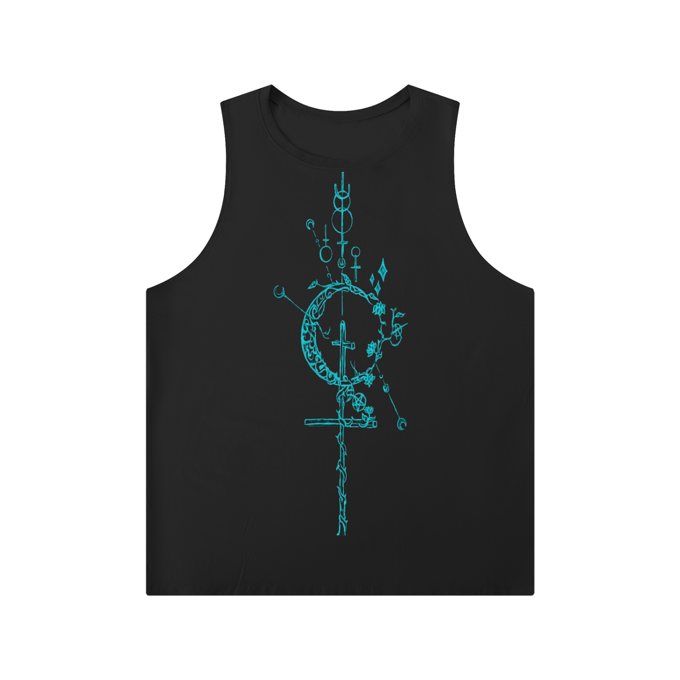 Men's Solid Color Crewneck Tank Top