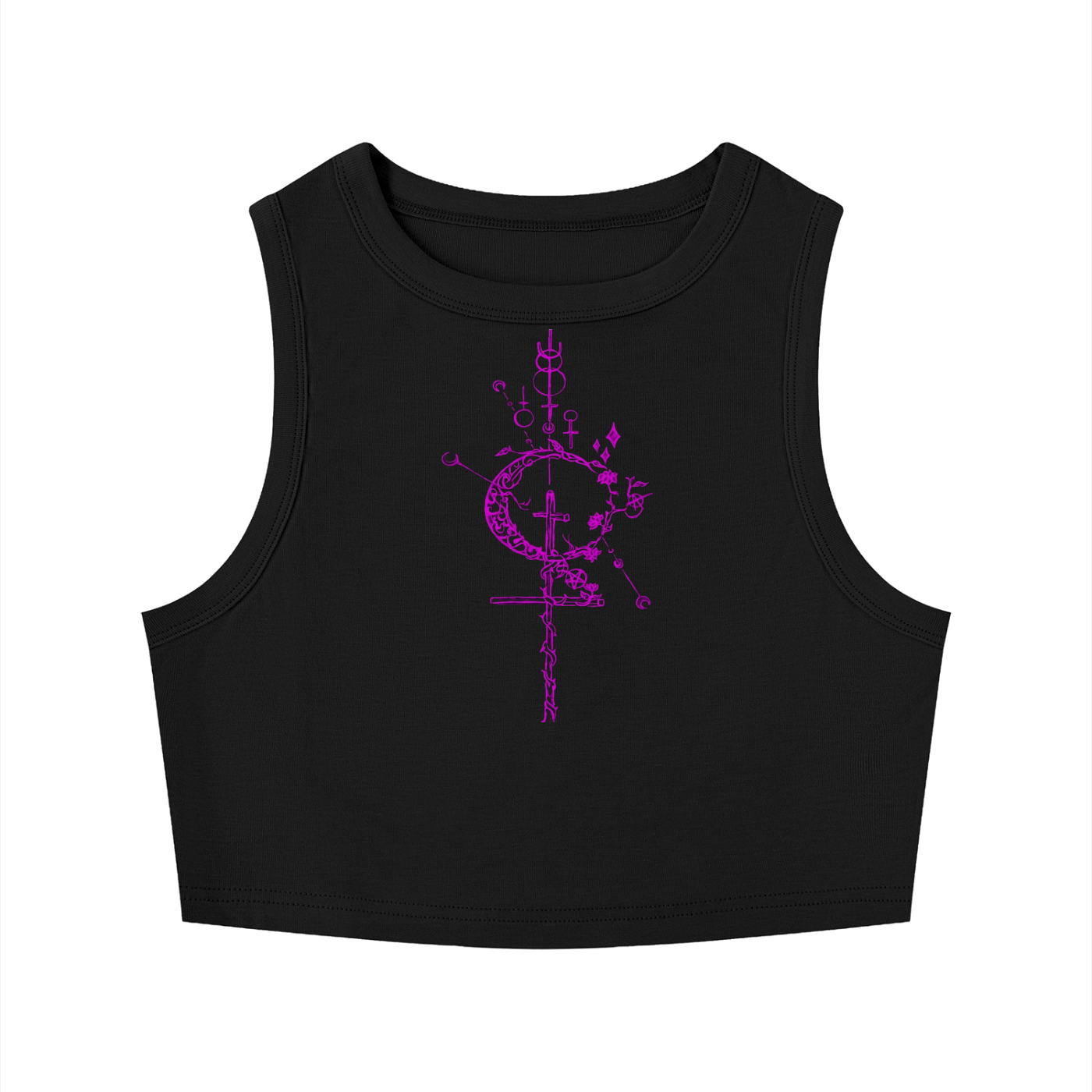 Women's Tight Crewneck Crop Tank Top