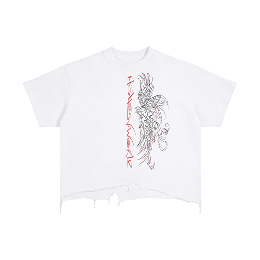 Vintage Wash Boxy Distressed Hem T-Shirt