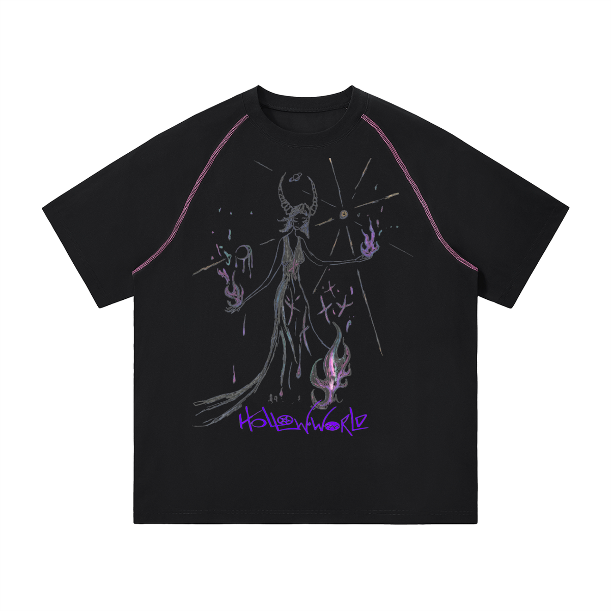 Hollow World Malleus Maleficarum Unisex Contrast Stitch Raglan T-Shirt