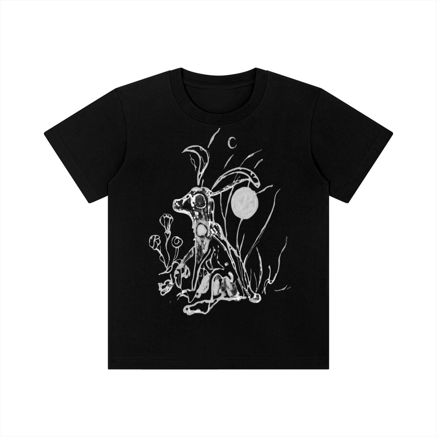Hollow World Brave Bunny Kid's Crewneck Short Sleeve T-Shirt