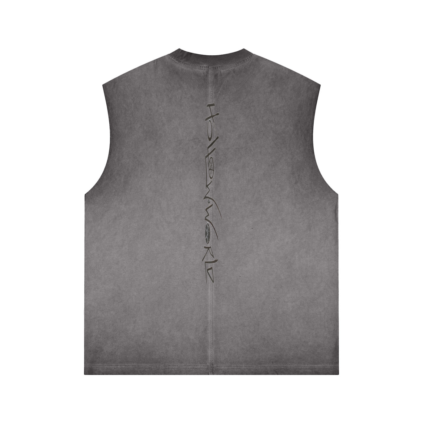Hollow World Moth Heart Reverse Washed Tank Top Men's Fit